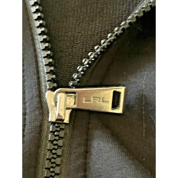 Ralph Lauren Track Athleisure Womens Vest Petite L Hoodie Black Sleeveless - Picture 6 of 9